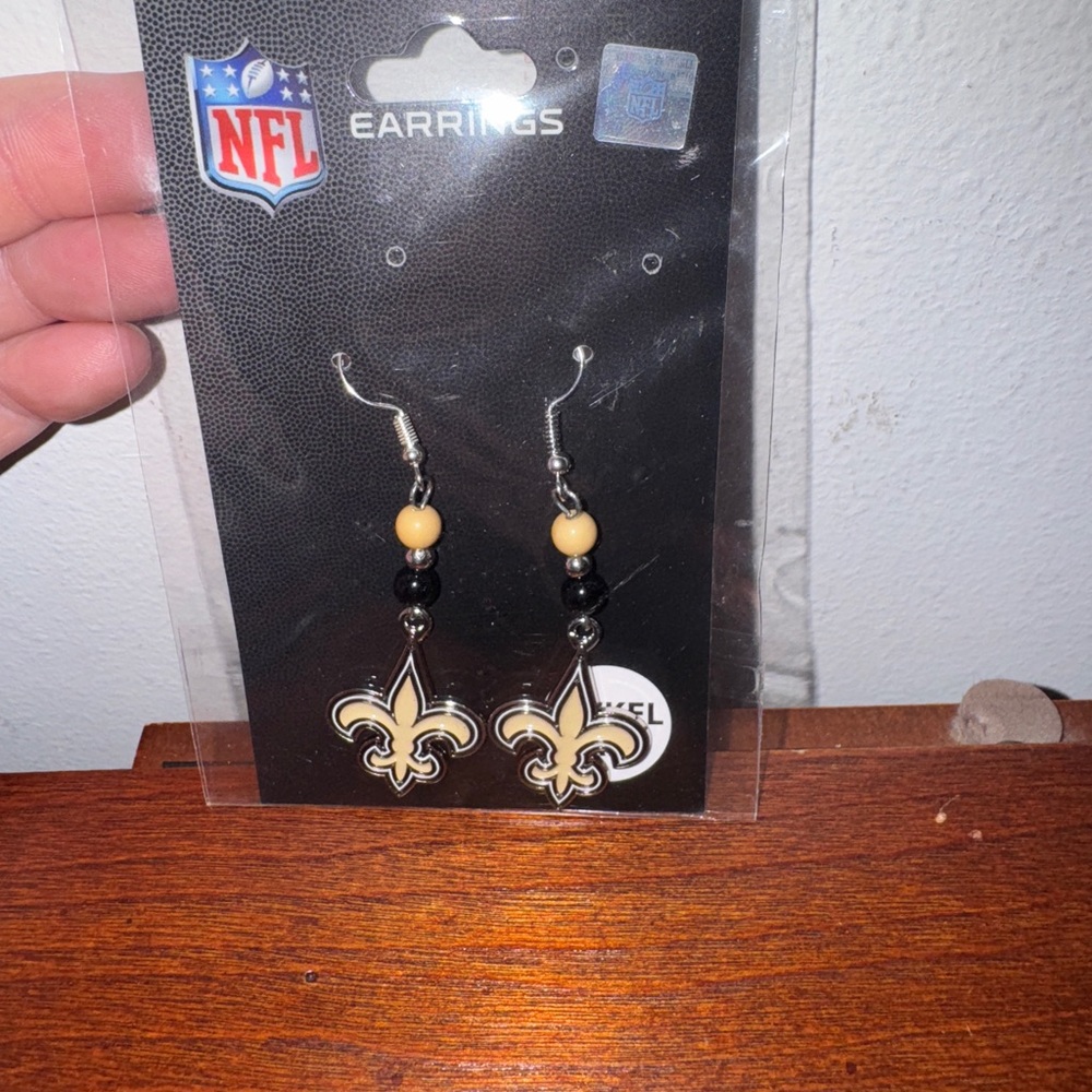 NFL Fleur-de-lis Earrings. New Orleans Saints.
